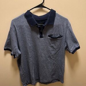 Men's Blue micro stripe Polo Shirt
